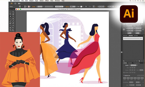 Fashion design with adobe illustrator sale